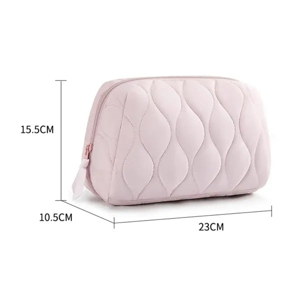 Quilted Travel Makeup Bag