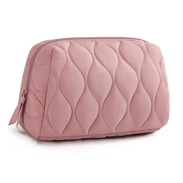 Quilted Travel Makeup Bag