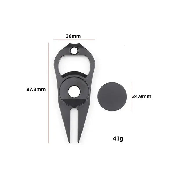 Multi-Functional Golf Divot Tool and Ball Marker