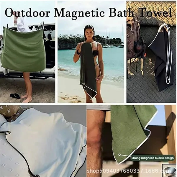 Outdoor Beach Towel Quick Dry with Magnetic Closure