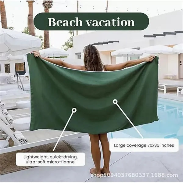 Outdoor Beach Towel Quick Dry with Magnetic Closure