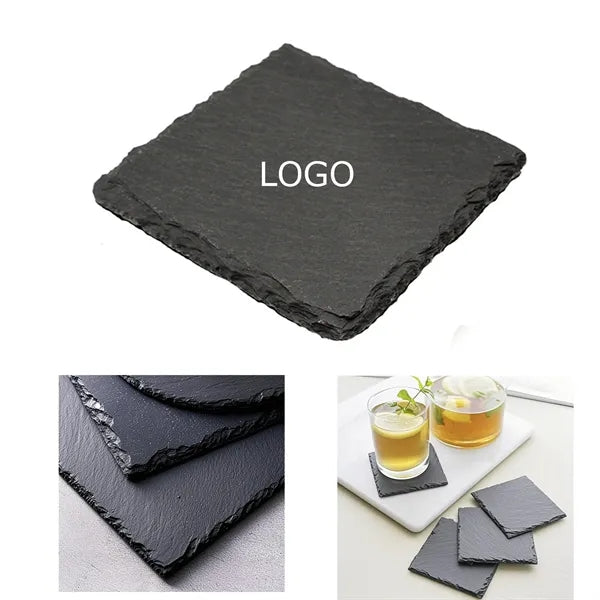 Black Slate Stone Coasters