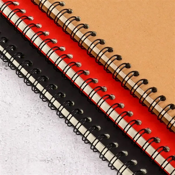 Cowhide spiral notebook