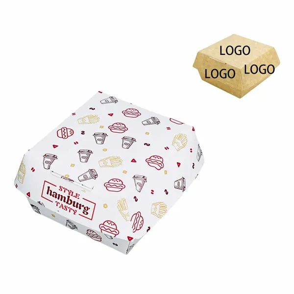 Printed Oil Resistant Cardboard Burger Boxes