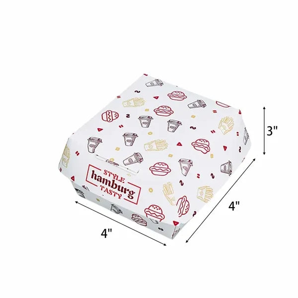 Printed Oil Resistant Cardboard Burger Boxes