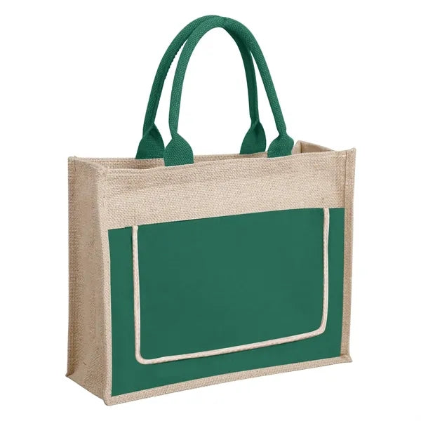Jute Tote Bag ( 7.87 ''Lx 6 ''W x 12.6 ''H )
