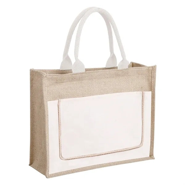 Jute Tote Bag ( 7.87 ''Lx 6 ''W x 12.6 ''H )