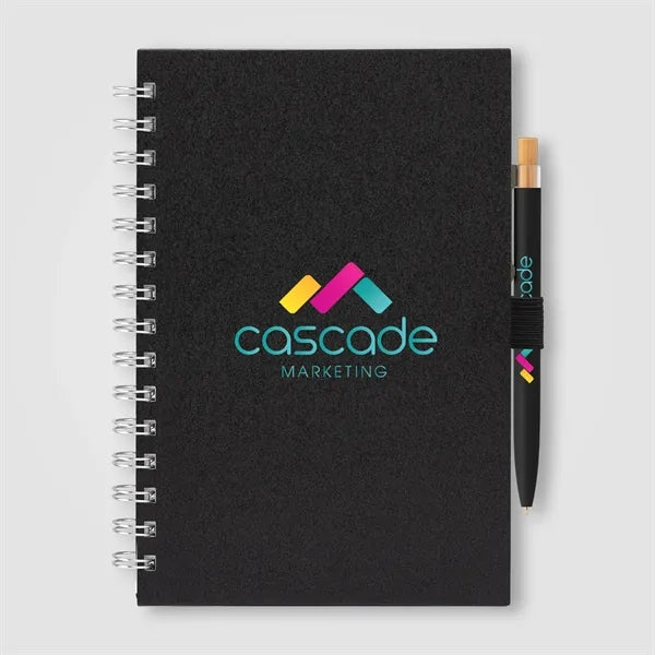 Terra Recycled Cover Spiral A5 Notebook & Reborn Pen Set
