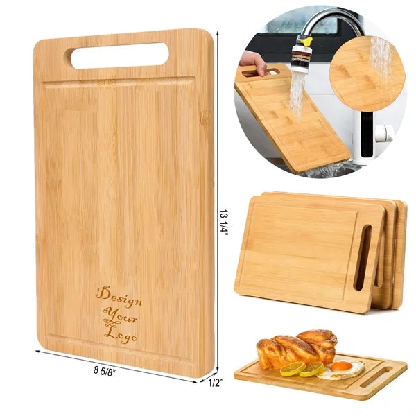 Eco-Friendly Wood Cutting Board with Handle