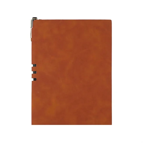 A5 Size Faux Leather Notebook With Metal Pen