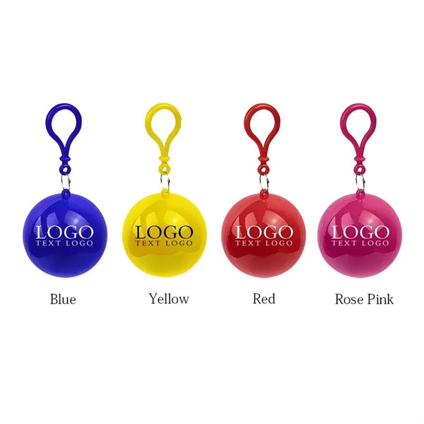 Keychain Ball Poncho Disposable Raincoat