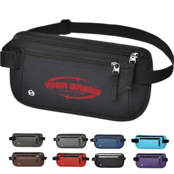 Logo Anti-Theft Travel Storage Wallet Waist Bag