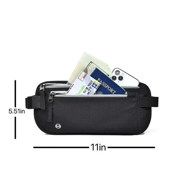 Logo Anti-Theft Travel Storage Wallet Waist Bag