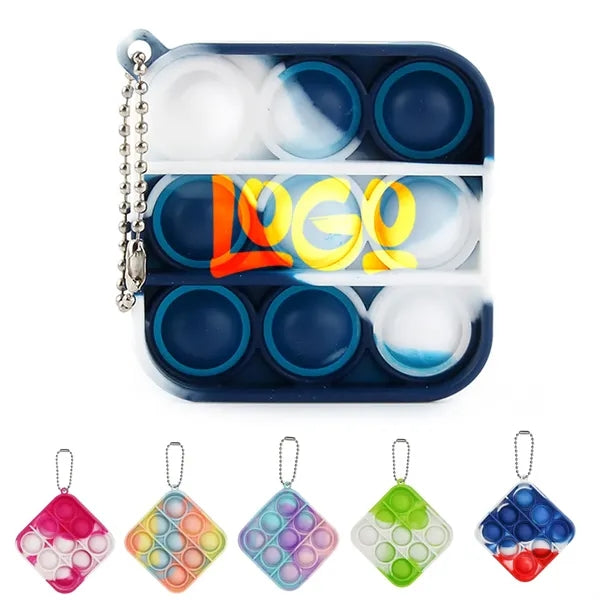 Pop Bubble Fidget Toy Keychain
