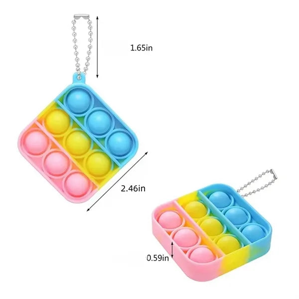 Pop Bubble Fidget Toy Keychain