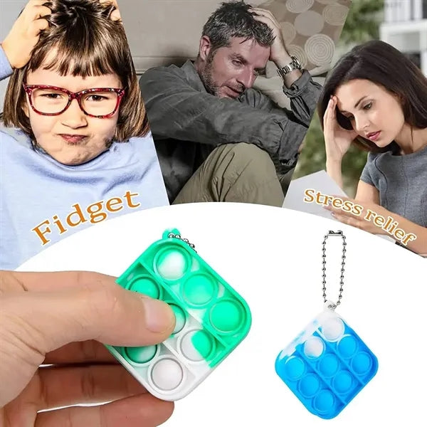 Pop Bubble Fidget Toy Keychain