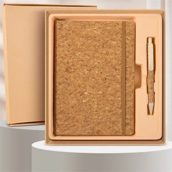 Eco-Friendly Cork Hardcover Writing Notebook With Pen