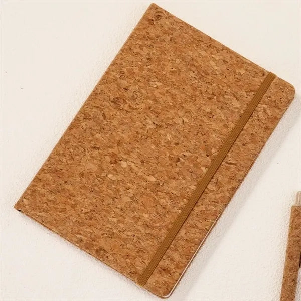Eco-Friendly Cork Hardcover Writing Notebook With Pen