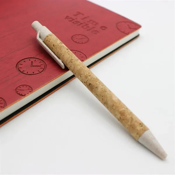 Eco-Friendly Cork Hardcover Writing Notebook With Pen