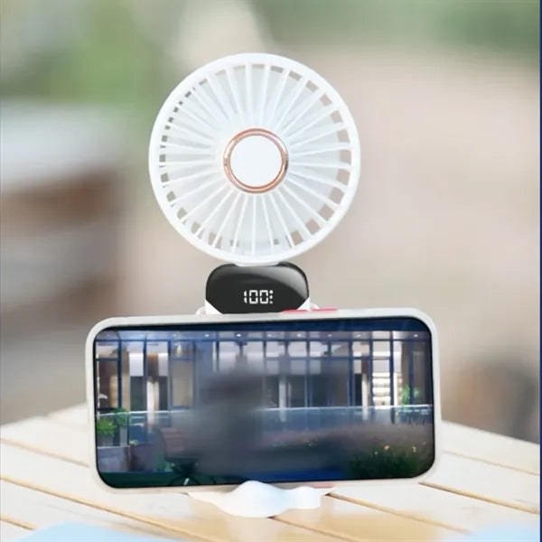 Mini Foldable Travel LED Handheld Fan