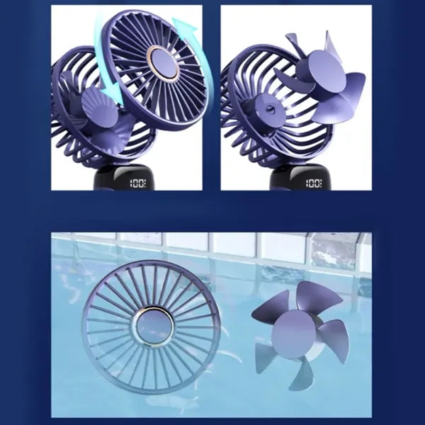 Mini Foldable Travel LED Handheld Fan