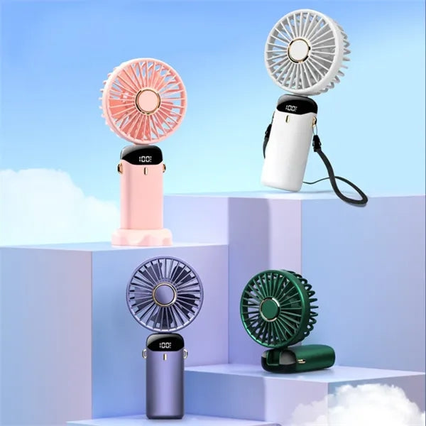 Mini Foldable Travel LED Handheld Fan