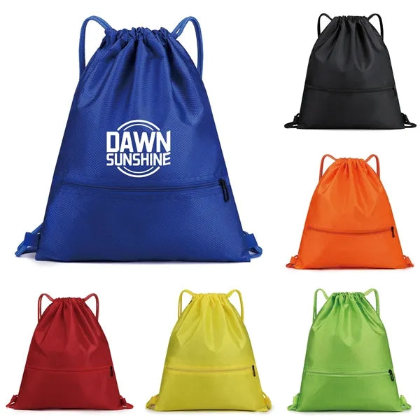 Adult Waterproof Drawstring Sportpack w/ Puller