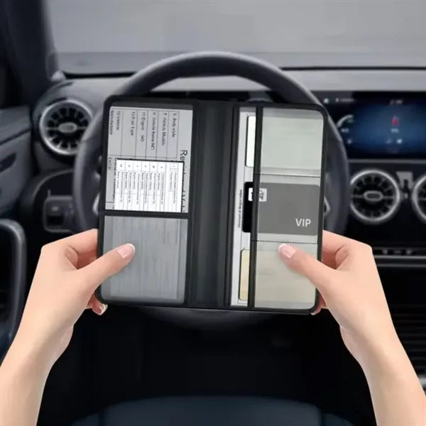 Leather Car Registration And Insurance Holder