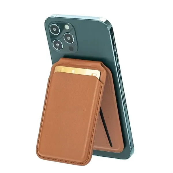 Magsafe Leather Phone Wallet with Stand