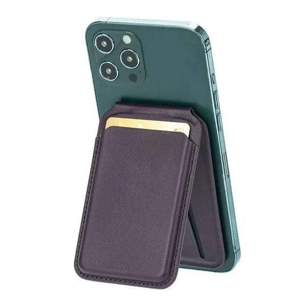 Magsafe Leather Phone Wallet with Stand