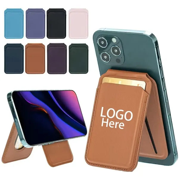 Magsafe Leather Phone Wallet with Stand