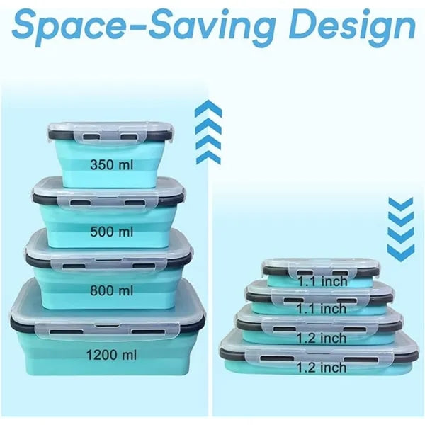 4 Pack Collapsible Food Storage Containers