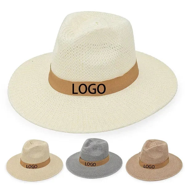 Summer Handwoven Foldable Natural Straw Sun Hat for Beach