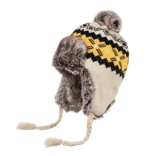 Winter Ear Protection Pom-Pom Hat