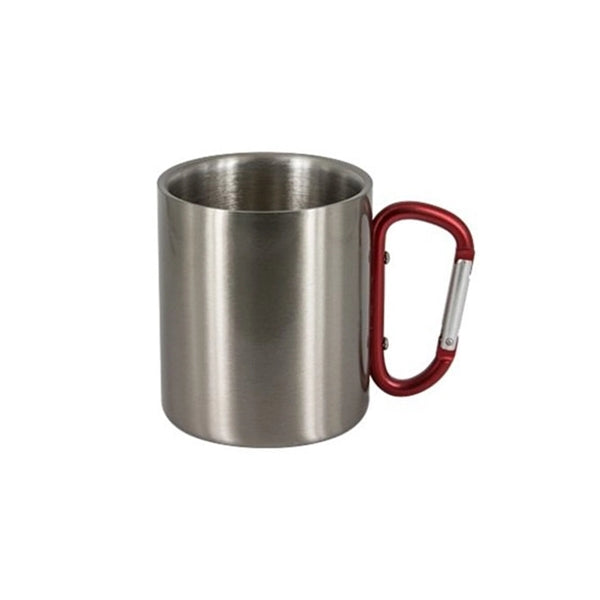 Stainless Steel Mug with Carabiner Handle