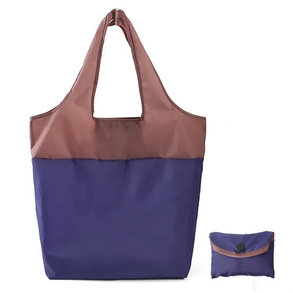 Two-Tone Folding Shopping Bag