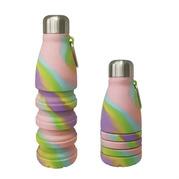 18.6OZ Foldable Silicone Water Bottle for Outdoor