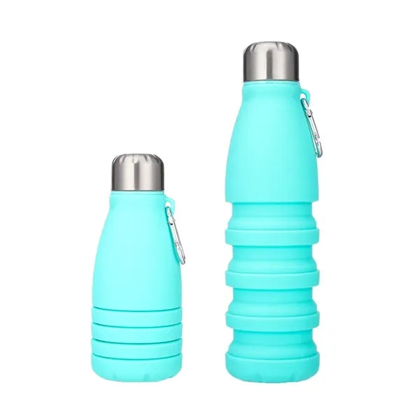 18.6OZ Foldable Silicone Water Bottle for Outdoor