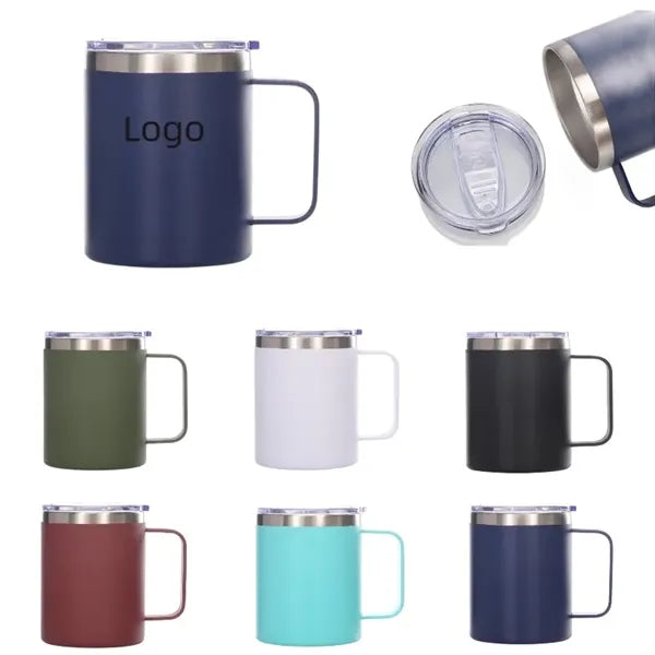 12 oz Stainless Steel Tumbler W/ Lid & Handle