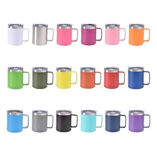 12 oz Stainless Steel Tumbler W/ Lid & Handle