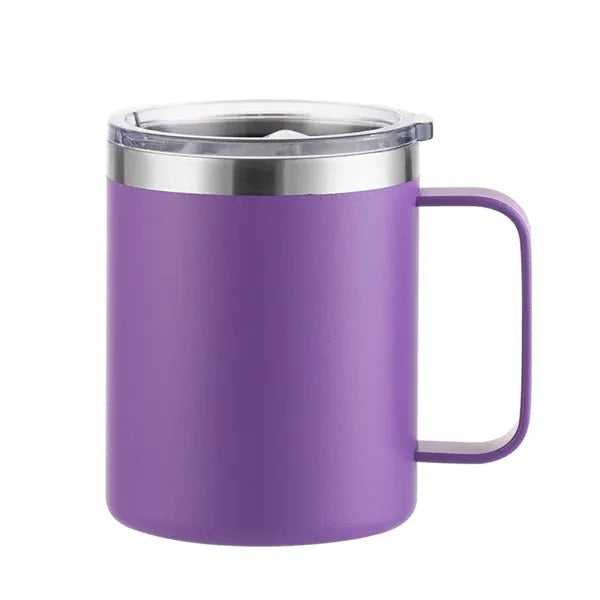 12 oz Stainless Steel Tumbler W/ Lid & Handle