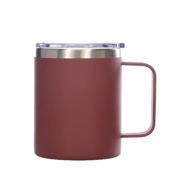 12 oz Stainless Steel Tumbler W/ Lid & Handle