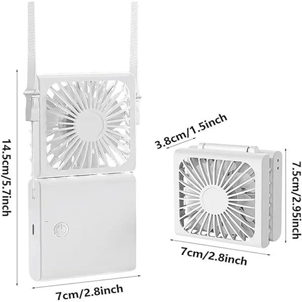 Mini Lanyard Portable Handheld Fan USB Rechargeable