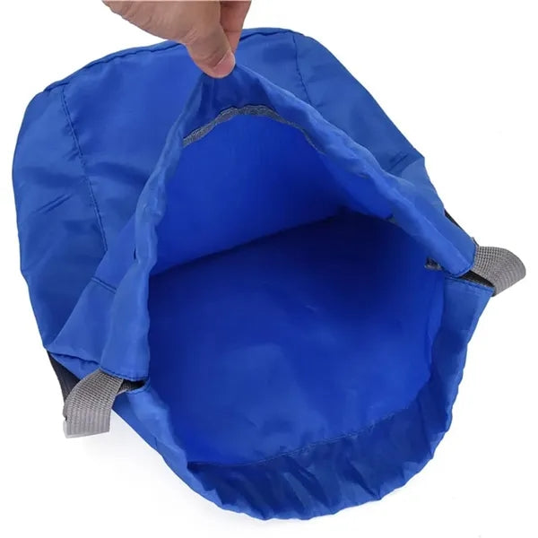 Solid Color Drawstring Backpack Leisure Travel Gym Bag