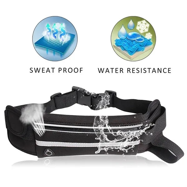 Square Fanny Pack Safety Reflective Cycling Running Belt