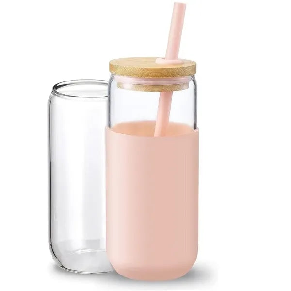 20oz Glass Water Tumbler with Silicone Protective Sleeve