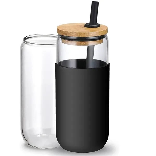 20oz Glass Water Tumbler with Silicone Protective Sleeve