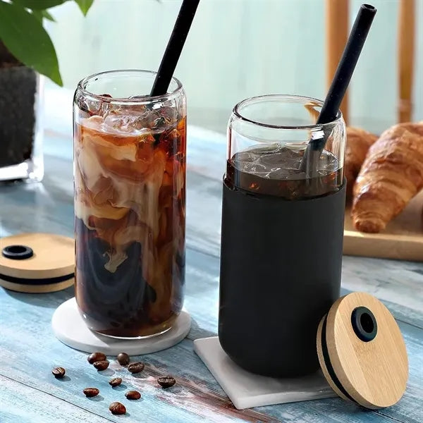 20oz Glass Water Tumbler with Silicone Protective Sleeve