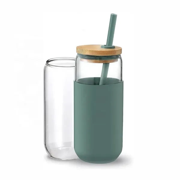 20oz Glass Water Tumbler with Silicone Protective Sleeve