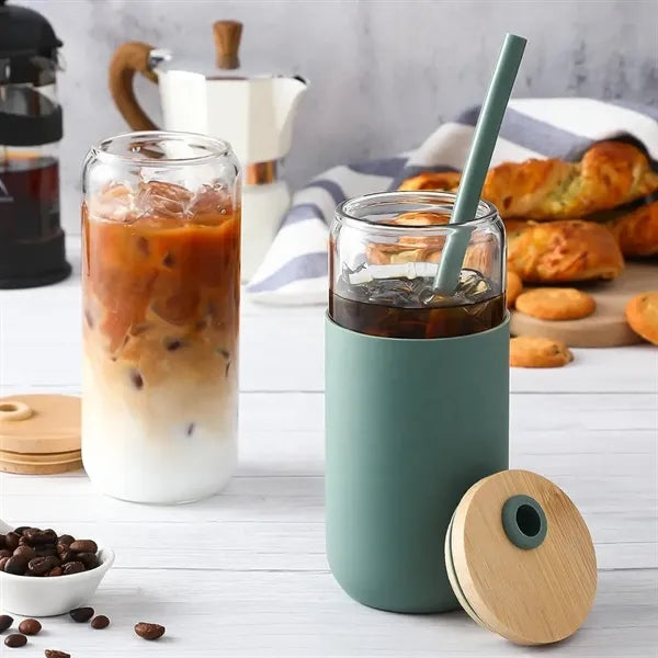 20oz Glass Water Tumbler with Silicone Protective Sleeve